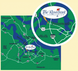 Riverfront on the map