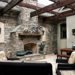 Large Brick Fireplace