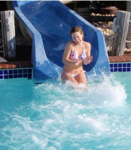 Polar Plunge Child on slide