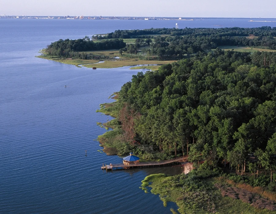 The Riverfront at Harbour View offers views of the Nansemond and James Rivers